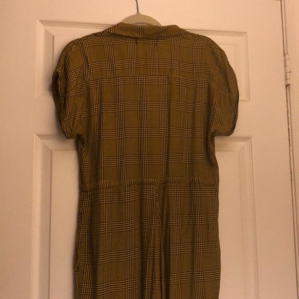 Yellow Gingham Collared Jumpsuit - image 3